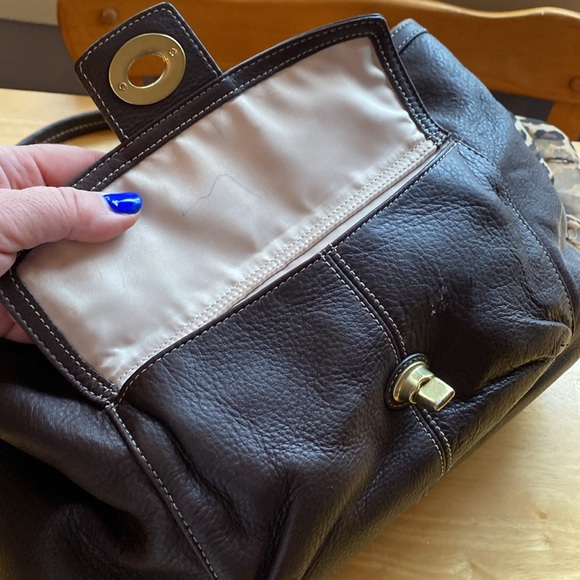 Coach purse bag F-19044 leather brown 12(14)x9x4” pre-owned - Picture 17 of 17